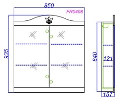 Aqwella Мебель для ванной Франческа 85, зеркало-шкаф – фотография-2