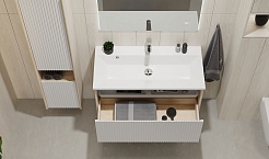 Jorno Тумба под раковину Tossony 90 сонома светлая/белый Toss.01.90/P/SS-W/JR – фотография-2