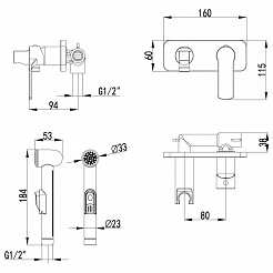 Lemark Гигиенический душ plus Grace LM1519C со смесителем – фотография-2