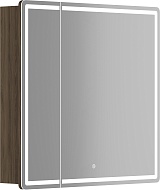 Sancos Зеркальный шкаф Mirror 80 с подсветкой дуб чарльстон