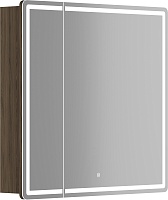 Sancos Зеркальный шкаф Mirror 80 с подсветкой дуб чарльстон