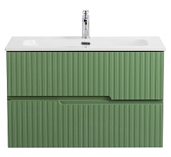 Cezares Тумба под раковину Duet-N 80 подвесная фисташковый софт – фотография-1