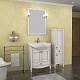ASB-Woodline Зеркало для ванной Флоренция 65 белое/ патина серебро, массив ясеня – картинка-14