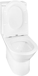 Azario Унитаз-компакт Dante AZ-93589 безободковый с бачком с сиденьем микролифт белый – фотография-7