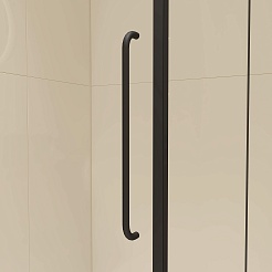 RGW Душевой уголок Classic CL-046B 100x80 профиль черный стекло матовое сатинат – фотография-3