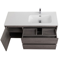 BelBagno Тумба с раковиной Kraft 100 R подвесная Cemento Grigio – фотография-5