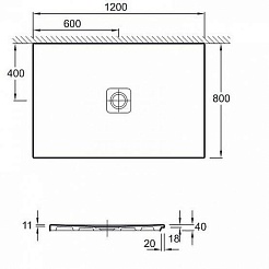 Jacob Delafon Поддон для душа Replay N144K-00 120х80 см – фотография-2