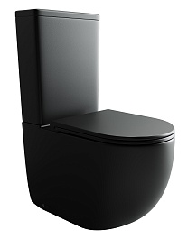 Ceramicanova Унитаз напольный пристенный Metropol Rimless CN4001MB чёрный – фотография-1