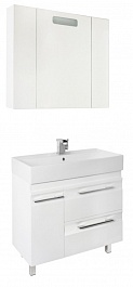 Водолей Мебель для ванной "Мальта 90" белая, с ящиками – фотография-1