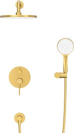 Cezares Душевая система RELAX-DSET-BORO брашированное золото – фотография-3