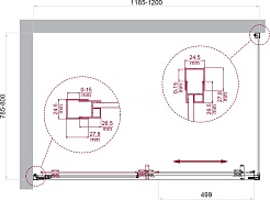 BelBagno Душевой уголок Luce 120/80 LUCE-AH-1-120/80-C-Cr профиль хром стекло прозрачное – фотография-6