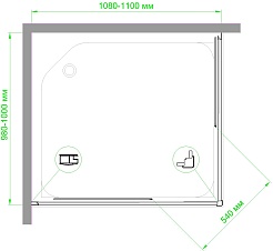 Royal Bath Душевой уголок RB 1110HPD-T-BL 110х100х185 – фотография-4