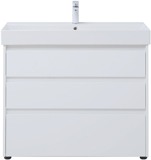 Aquanet Мебель для ванной Nova Lite 100 белая глянцевая – фотография-4
