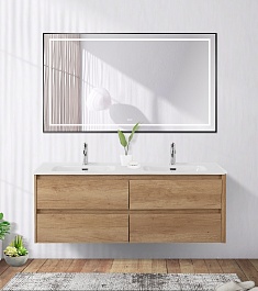 BelBagno Зеркало SPC-KRAFT-1400-800-LED-TCH-WARM-NERO – фотография-8