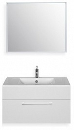 De Aqua Мебель для ванной Кубика 80, зеркало Алюминиум – фотография-1