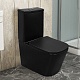 Azario Унитаз-компакт Black King AZ-8303D безободковый с бачком с сиденьем микролифт черный матовый – фотография-18