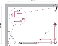 BelBagno Душевой уголок Luce 115/90 LUCE-AH-21-115/90-C-Cr профиль хром стекло прозрачное – фотография-6