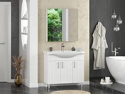 Misty Тумба с раковиной Изео 95 белая – фотография-9