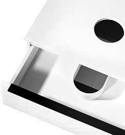 Runo Мебель для ванной Орлеан 70 Bella подвесная белая матовая/белая глянцевая – фотография-6