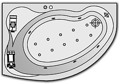 Kolpa San  Комплект гидро-аэромассажа Kolpa San Calando Superior (массаж: боковой, аэромассаж) – фотография-1