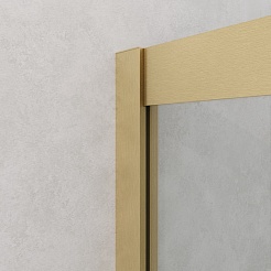Cezares Душевой уголок Relax 304 RELAX-304-P-1-100-C-BORO 100x100 профиль брашированное золото стекло прозрачное – фотография-3