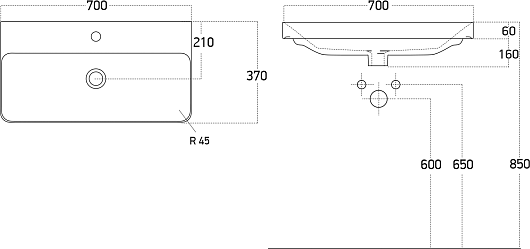 Brevita Тумба с раковиной Victory 70 подвесная зеленая – фотография-8
