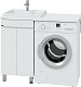 СанТа Мебель для ванной под стиральную машину Марс 110 L 2 двери белая – картинка-23