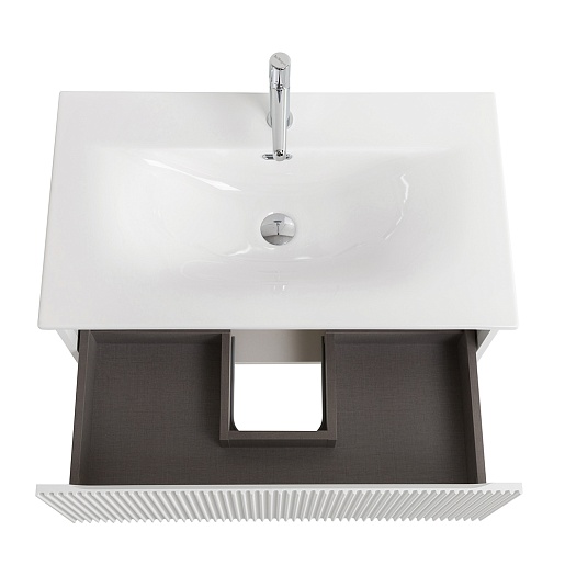 BelBagno Тумба с раковиной Uno 80 подвесная Bianco Opaco с раковиной BB-8099-3-80 – фотография-10