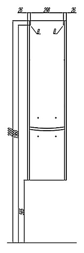 Акватон Пенал для ванной "Инфинити 35" L белый – картинка-3