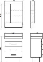 Comforty Тумба с раковиной Никосия 60Н дуб белый – фотография-16
