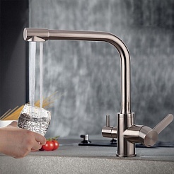 Gappo Смеситель для кухни G4399-1 сатин – фотография-3