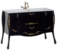 Aquanet Комплект Мебели "Виктория 120" черный/золото – фотография-6