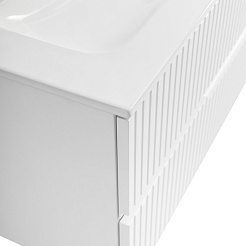 Cezares Тумба с раковиной Duet-N 120 подвесная Bianco Lucido с двумя чашами – фотография-2