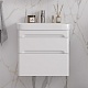 Equil Тумба под раковину Nice 70 2 ящика подвесная белая – картинка-14