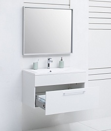 De Aqua Мебель для ванной Кубика 90, зеркало Сильвер – фотография-3