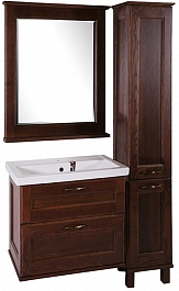 ASB-Woodline Мебель для ванной Прато 70 антикварный орех, массив ясеня – фотография-7