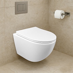 Azario Унитаз подвесной Gloria AZ-2003T безободковый белый – фотография-2