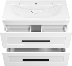 Misty Тумба под раковину Модерн 80 подвесная белая – фотография-4