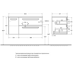 Cezares Тумба под раковину Eco Cer-N 100-1 R bianco lucido без ручек – фотография-3
