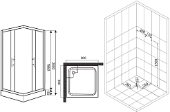 Esbano Душевой уголок ESR-8024 – фотография-14