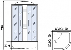 Мономах Душевая кабина 100x100 100/44 С МЗ – фотография-7