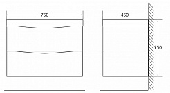 BelBagno Тумба с раковиной MARINO 750 Bianco Lucido – фотография-4