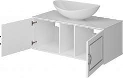 Brevita Мебель для ванной Steffany 105 с раковиной Ореол белая/хром – фотография-5