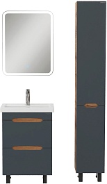 Onika Тумба с раковиной Айленд 50 графит/дуб крафт – фотография-6