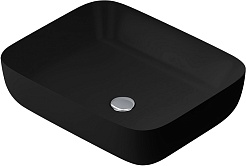 Am.Pm Мебельная накладная раковина Func 51 черная матовая – фотография-1
