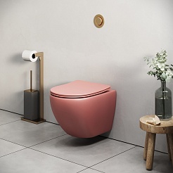 Grossman Унитаз подвесной Color GR-4455PIMS розовый матовый – фотография-7