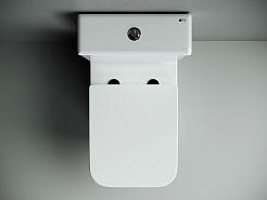 Ceramicanova Унитаз напольный пристенный Cubic Rimless CN1803 белый – фотография-6