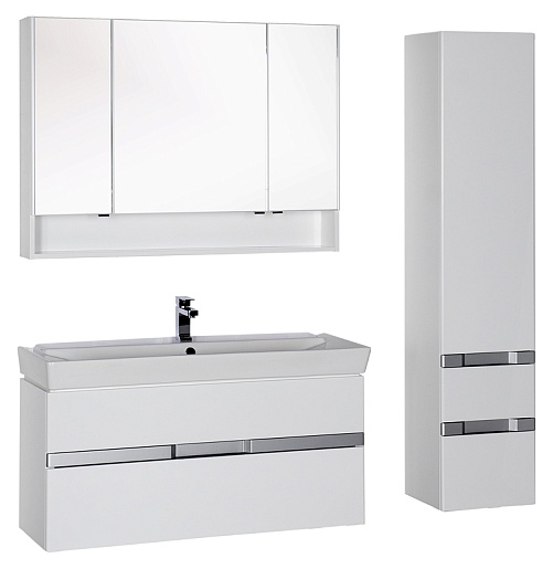 Aquanet Мебель для ванной "Виго 120" белая – картинка-3