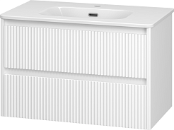 Brevita Тумба под раковину Riva 80 подвесная белая – фотография-2