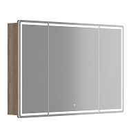 Sancos Зеркало-шкаф Mirror 120 с подсветкой MI120EG дуб галифакс натуральный